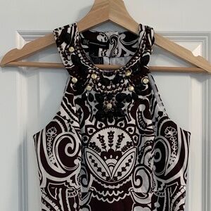 INC International Concepts Beaded Halter Mini Dress